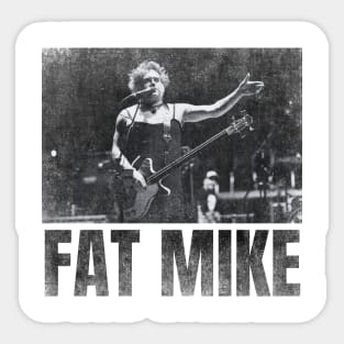 FAT MIKE simple urban black n white Sticker